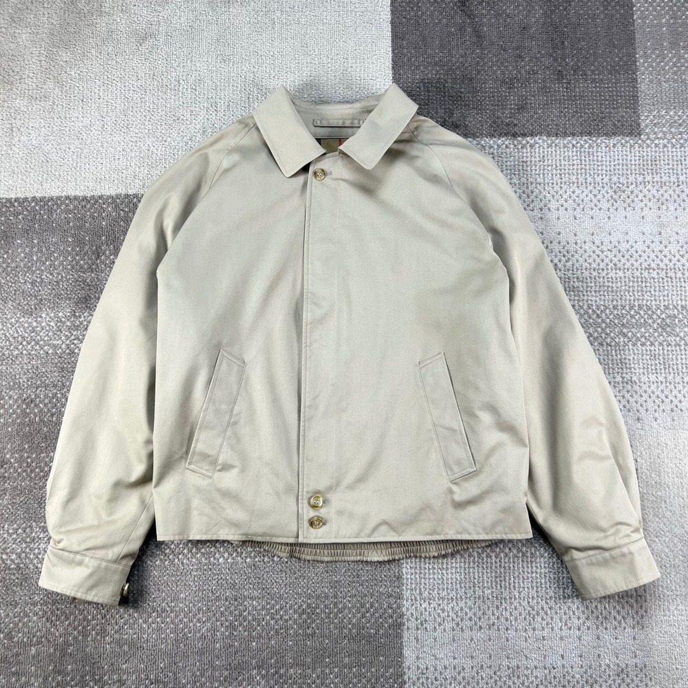 Burberrys Mens Harrington Jacket Beige Nova Check Lining Size 42 Regular Vintage